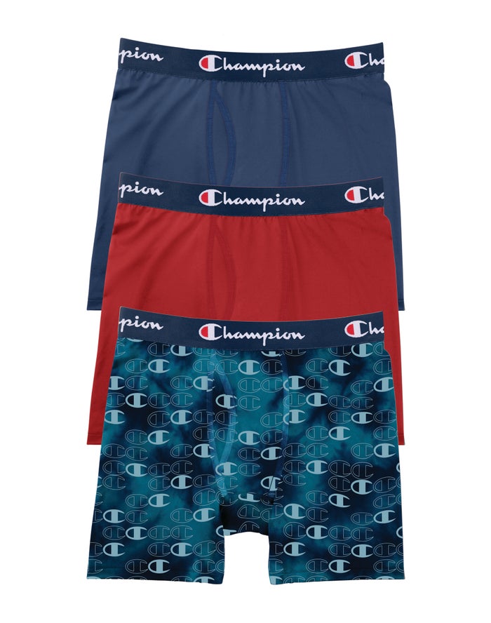 Champion Onderbroek Heren - Blauw/Rood - Everyday Active 3-Pairs ( 381429-USL )